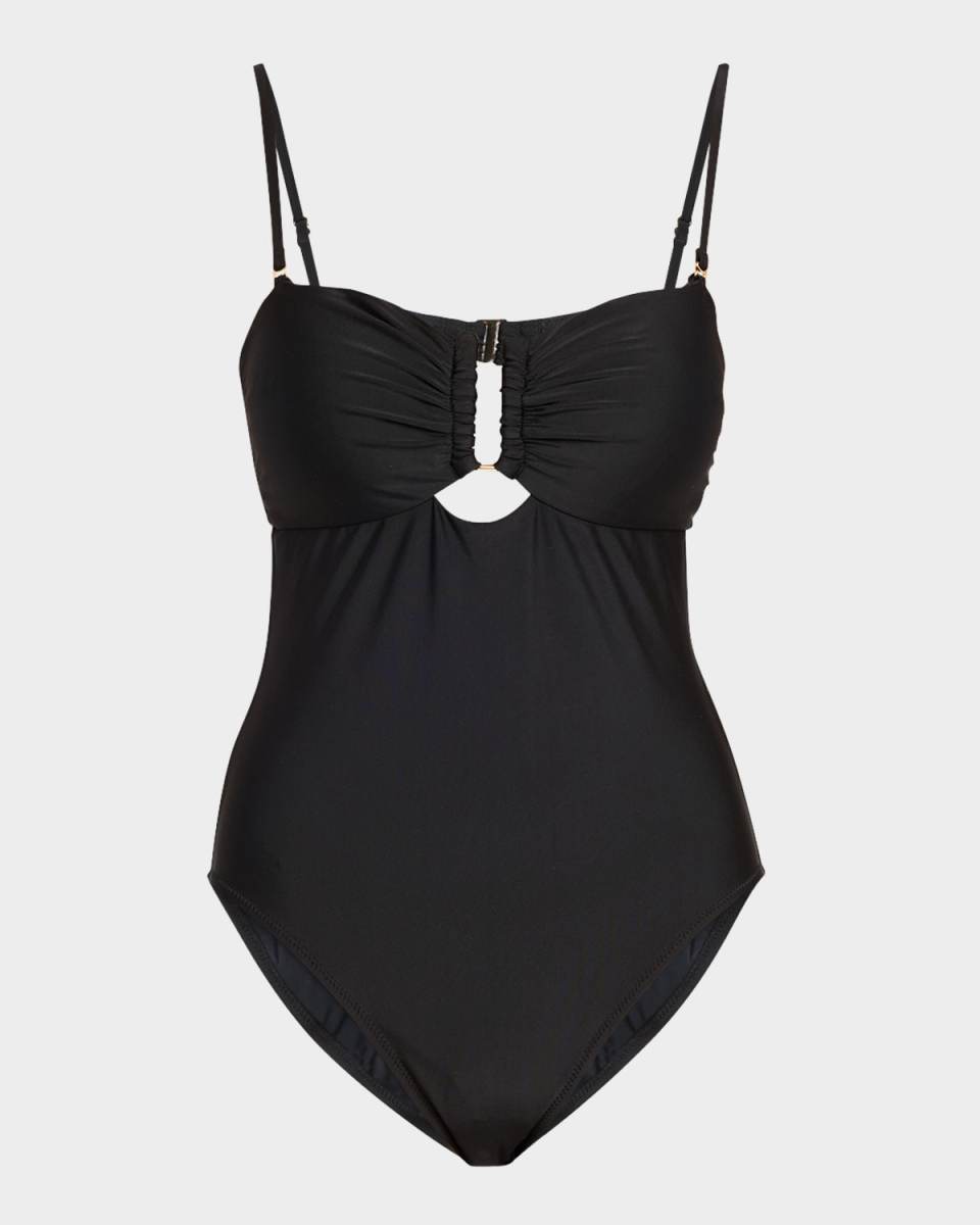 Emelia Solid Bandeau One-Piece Swimsuit